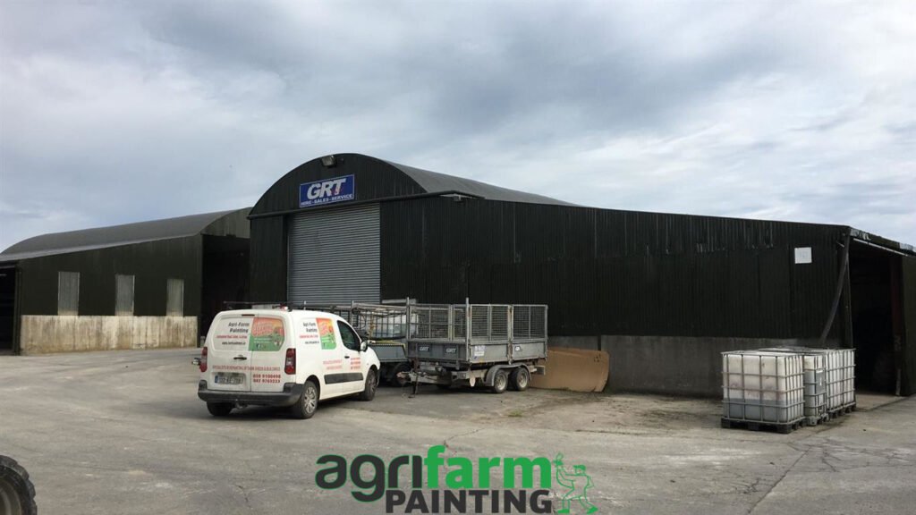 Shed Painting At GRT Hire in Kildare